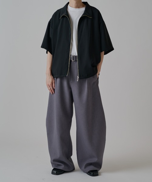 Lui's(ルイス)の「ショートスリーブオーバーZIPシャツ(シャツ/ブラウス・メンズ・ブラック/チャコールグレー/ライトグレー・S/M)」の21枚目の写真