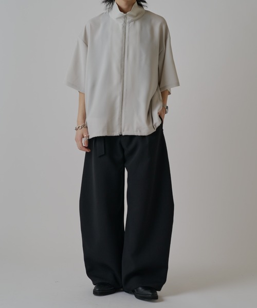 Lui's(ルイス)の「ショートスリーブオーバーZIPシャツ(シャツ/ブラウス・メンズ・ブラック/チャコールグレー/ライトグレー・S/M)」の7枚目の写真