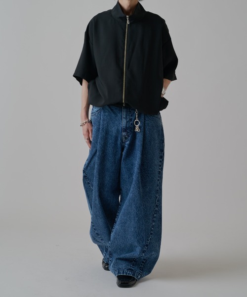 Lui's(ルイス)の「ショートスリーブオーバーZIPシャツ(シャツ/ブラウス・メンズ・ブラック/チャコールグレー/ライトグレー・S/M)」の20枚目の写真