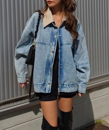 esutoreja（エストレジャ）の「レザーカラーデニムブルゾン（ブルゾン）」