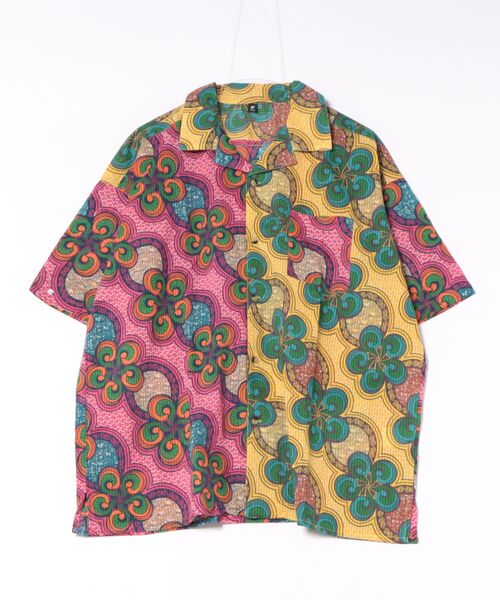 チャイハネ（チャイハネ）の「【チャイハネ】イジェオマMEN'S開襟シャツ（シャツ/ブラウス・メンズ・ピンク/グリーン・FREE）」の2枚目の写真