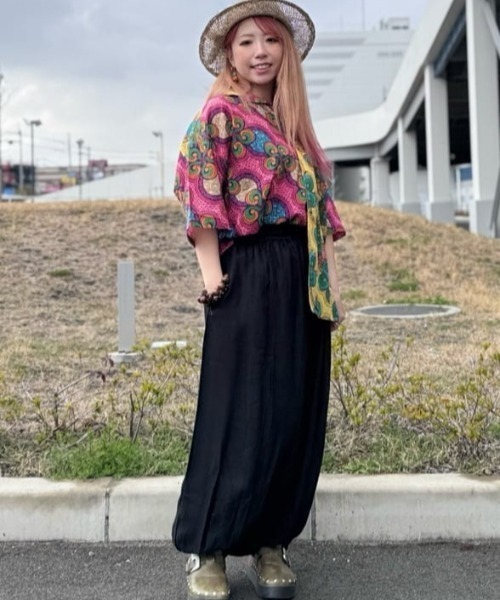 チャイハネ（チャイハネ）の「【チャイハネ】イジェオマMEN'S開襟シャツ（シャツ/ブラウス・メンズ・ピンク/グリーン・FREE）」の9枚目の写真