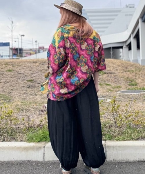 チャイハネ（チャイハネ）の「【チャイハネ】イジェオマMEN'S開襟シャツ（シャツ/ブラウス・メンズ・ピンク/グリーン・FREE）」の10枚目の写真