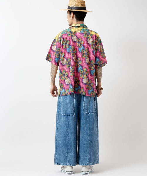 チャイハネ（チャイハネ）の「【チャイハネ】イジェオマMEN'S開襟シャツ（シャツ/ブラウス・メンズ・ピンク/グリーン・FREE）」の6枚目の写真