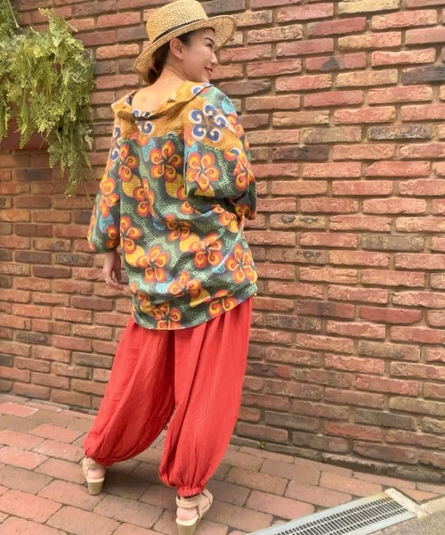 チャイハネ（チャイハネ）の「【チャイハネ】イジェオマMEN'S開襟シャツ（シャツ/ブラウス・メンズ・ピンク/グリーン・FREE）」の13枚目の写真