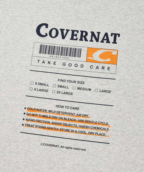 COVERNAT(カバーナット)の「スーピマラベルグラフィックTシャツヘッダーグレー(Tシャツ/カットソー・メンズ・その他・SMALL/MEDIUM/LARGE/X-LARGE/XX-LARGE/X-SMALL)」の11枚目の写真