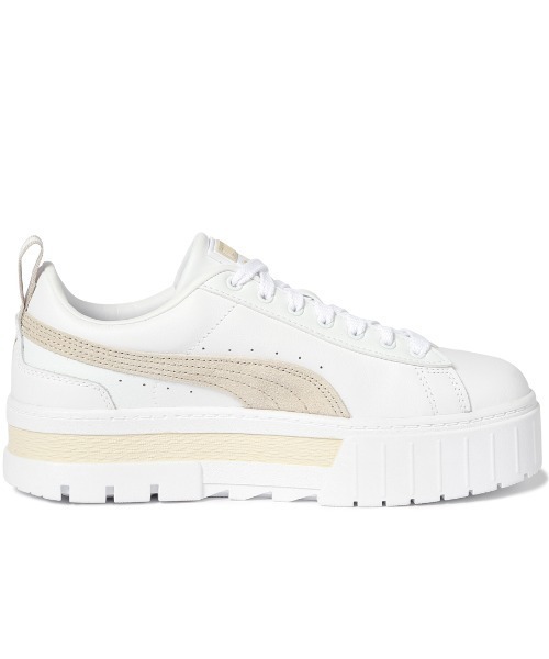 PUMA(プーマ)の「プーマ PUMA メイズ レザー(スニーカー・レディース・ホワイト・23.0cm/23.5cm/24.0cm/24.5cm/25.0cm/25.5cm/26.0cm)」の2枚目の写真