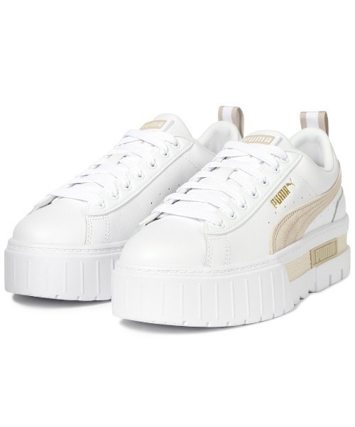 PUMA(プーマ)の「プーマ PUMA メイズ レザー(スニーカー・レディース・ホワイト・23.0cm/23.5cm/24.0cm/24.5cm/25.0cm/25.5cm/26.0cm)」の3枚目の写真