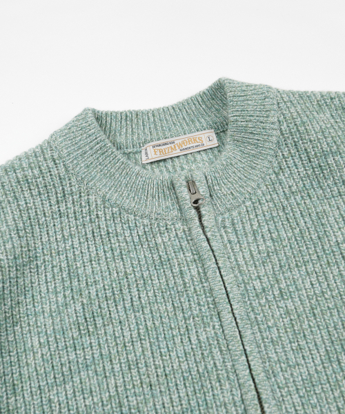 FRIZMWORKS(フリズムワークス)の「TWEED WOOL ZIP UP CARDIGAN _ MINT(カーディガン/ボレロ・メンズ・その他・SMALL/MEDIUM/LARGE/X-LARGE)」の3枚目の写真