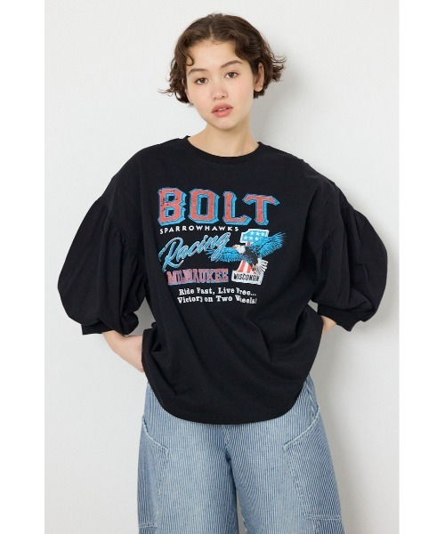 RODEO CROWNS WIDE BOWL(ロデオクラウンズワイドボウル)の「Various バルーンスリーブTシャツ(Tシャツ/カットソー・レディース・オフホワイト/ブラック/ネイビー/オレンジ・FREE)」の3枚目の写真