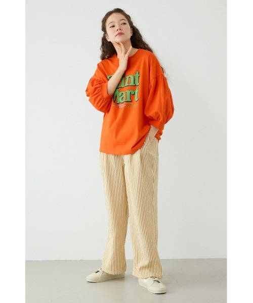 RODEO CROWNS WIDE BOWL(ロデオクラウンズワイドボウル)の「Various バルーンスリーブTシャツ(Tシャツ/カットソー・レディース・オフホワイト/ブラック/ネイビー/オレンジ・FREE)」の13枚目の写真