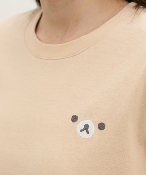 Honeys(ハニーズ)の「【UVカット】リラックマ/Tシャツ(Tシャツ/カットソー・レディース・ブラック/ピンク/ライトグレー/オフホワイト/ベージュ・L/LL/M/S)」の4枚目の写真