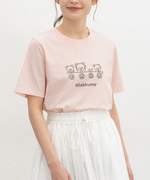 Honeys(ハニーズ)の「【UVカット】リラックマ/Tシャツ(Tシャツ/カットソー・レディース・ブラック/ピンク/ライトグレー/オフホワイト/ベージュ・L/LL/M/S)」の20枚目の写真