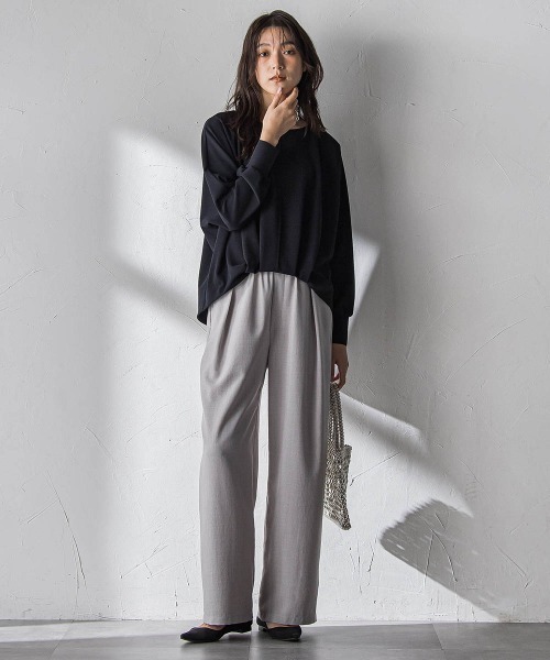 MAYSON GREY（メイソングレイ）の「“ 叶える ” タックヘムドルマンショートプルオーバー（Tシャツ/カットソー・レディース・ブルー/ネイビー/ホワイト・M）」の20枚目の写真