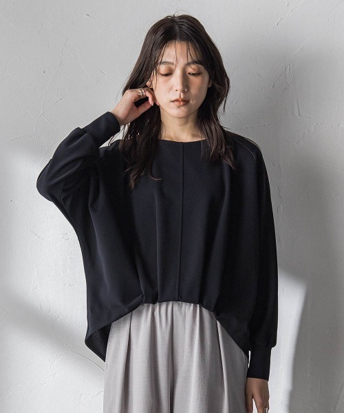 MAYSON GREY（メイソングレイ）の「“ 叶える ” タックヘムドルマンショートプルオーバー（Tシャツ/カットソー・レディース・ブルー/ネイビー/ホワイト・M）」の16枚目の写真