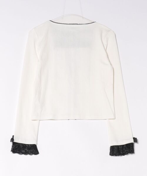 Secret Honey（シークレットハニー）の「ヨークピンタックフリルカットソー（Tシャツ/カットソー・レディース・ブラック/オフホワイト・FREE）」の3枚目の写真