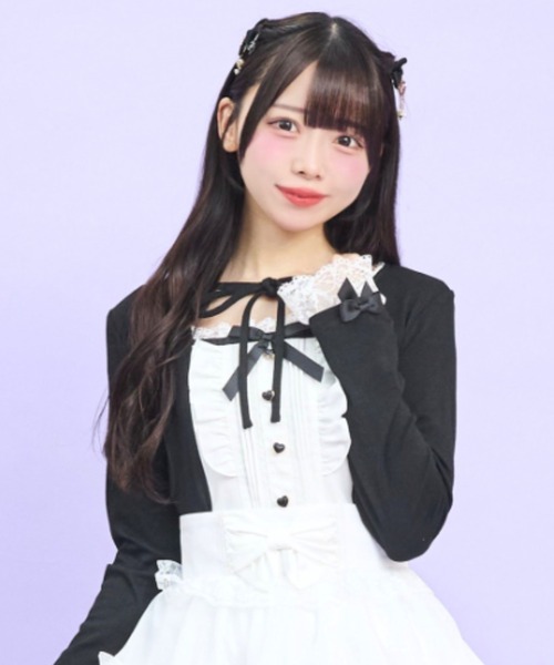 Secret Honey(シークレットハニー)の「ヨークピンタックフリルカットソー(Tシャツ/カットソー・レディース・ブラック/オフホワイト・FREE)」の2枚目の写真