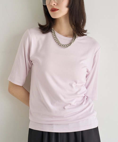 meilmada(メイルマダ)の「2点SET レイヤードTシャツ(Tシャツ/カットソー・レディース・グレー/チャコールグレー・FREE)」の8枚目の写真