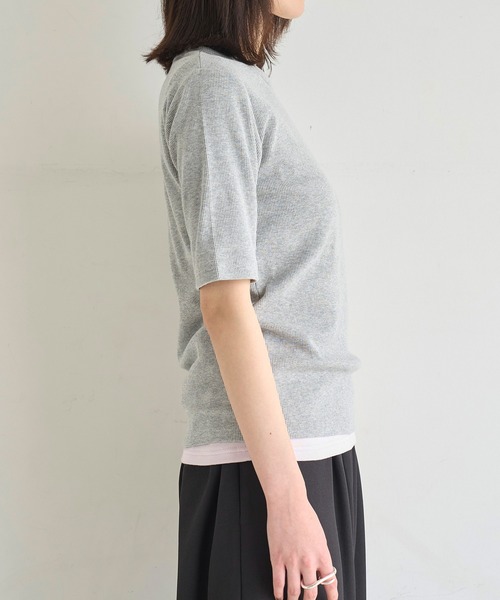 meilmada(メイルマダ)の「2点SET レイヤードTシャツ(Tシャツ/カットソー・レディース・グレー/チャコールグレー・FREE)」の19枚目の写真