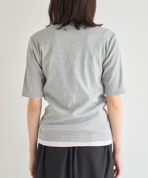 meilmada(メイルマダ)の「2点SET レイヤードTシャツ(Tシャツ/カットソー・レディース・グレー/チャコールグレー・FREE)」の20枚目の写真