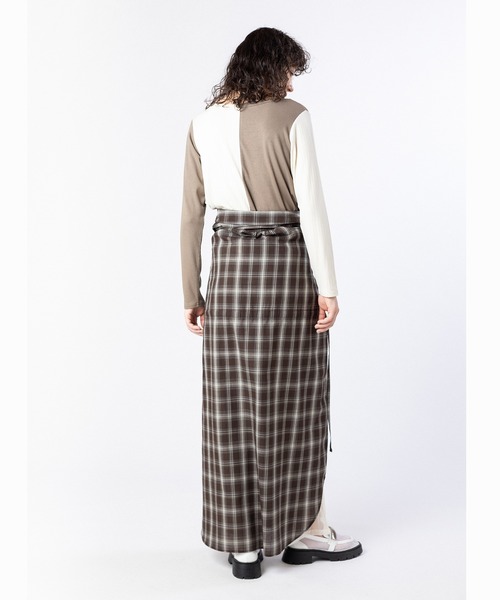 OSMOSIS(オズモーシス)の「2WAYチェックロングシャツブラウス(シャツ/ブラウス・レディース・ブラウン/ダークブラウン/ブラック・ONE SIZE)」の13枚目の写真