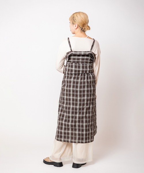 OSMOSIS(オズモーシス)の「2WAYチェックロングシャツブラウス(シャツ/ブラウス・レディース・ブラウン/ダークブラウン/ブラック・ONE SIZE)」の21枚目の写真