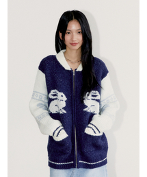 OAFISH（オアフィッシュ）の「COWICHAN KNIT ZIP-UP CARDIGAN, NAVY（カーディガン/ボレロ）」