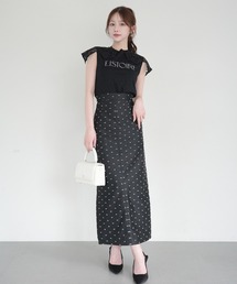 CAMILLE DOT JACQUARD SKIRT