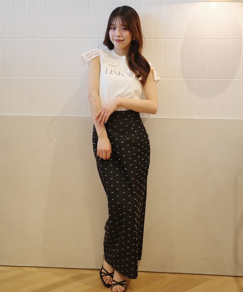EIMY ISTOIRE(エイミーイストワール)の「CAMILLE DOT JACQUARD SKIRT(スカート・レディース・ホワイト/ブラック・38/36)」の13枚目の写真