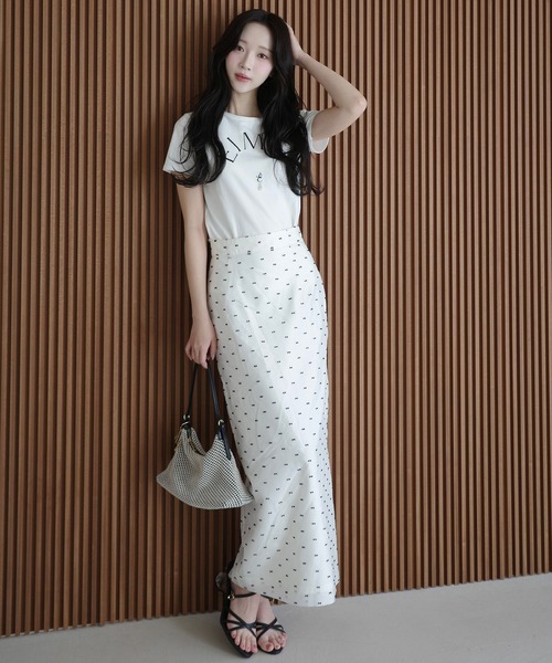 EIMY ISTOIRE(エイミーイストワール)の「CAMILLE DOT JACQUARD SKIRT(スカート・レディース・ホワイト/ブラック・38/36)」の11枚目の写真