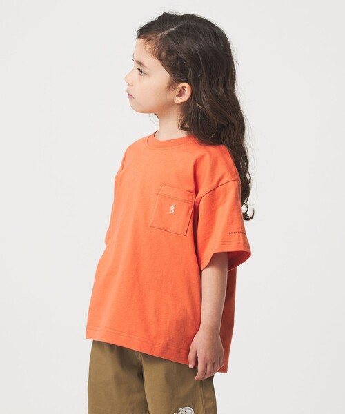 green label relaxing(グリーンレーベルリラクシング)の「ロゴ刺しゅう Tシャツ / キッズ 100cm-160cm(Tシャツ/カットソー・キッズ・ダークグレー/ケリーグリーン/オレンジ・110cm/100cm/150cm/130cm/140cm/160cm/120cm)」の4枚目の写真