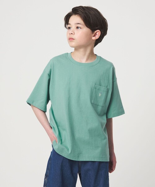 green label relaxing(グリーンレーベルリラクシング)の「ロゴ刺しゅう Tシャツ / キッズ 100cm-160cm(Tシャツ/カットソー・キッズ・ダークグレー/ケリーグリーン/オレンジ・110cm/100cm/150cm/130cm/140cm/160cm/120cm)」の9枚目の写真