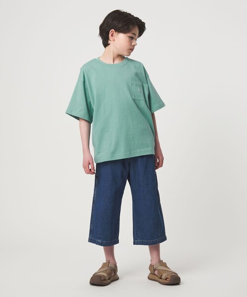 green label relaxing(グリーンレーベルリラクシング)の「ロゴ刺しゅう Tシャツ / キッズ 100cm-160cm(Tシャツ/カットソー・キッズ・ダークグレー/ケリーグリーン/オレンジ・110cm/100cm/150cm/130cm/140cm/160cm/120cm)」の10枚目の写真