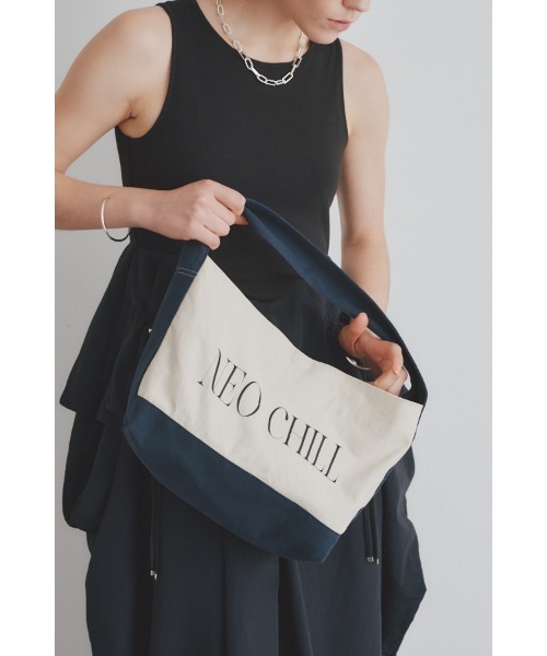 Muel Chic（ミュエルシック）の「Neo Chill tote bag  ネオチルトートバッグ（トートバッグ・レディース・ベージュ/ネイビー/ブラック/レッド・ONE SIZE）」の19枚目の写真