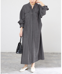 IENA | 2WAY シャンブレー ワークワンピース(ワンピース)