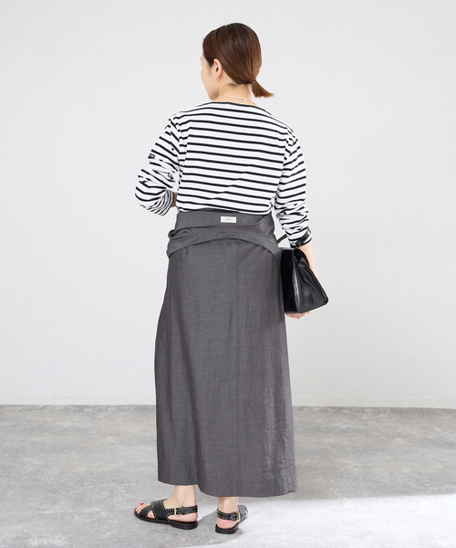 IENA（イエナ）の「2WAY シャンブレー ワークワンピース（ワンピース・レディース・ブラック系その他/ネイビー・38/36）」の9枚目の写真