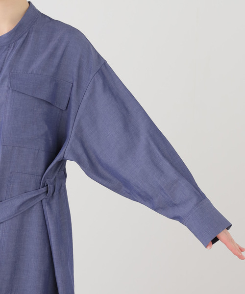 IENA（イエナ）の「2WAY シャンブレー ワークワンピース（ワンピース・レディース・ブラック系その他/ネイビー・38/36）」の17枚目の写真