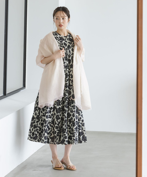 THROW(スロー)の「《NOBLE別注カラー・》THROW/スロー Light Linen Color Stole(ストール/ショール・レディース・ブラウン/ホワイト系その他/ベージュ・FREE)」の21枚目の写真