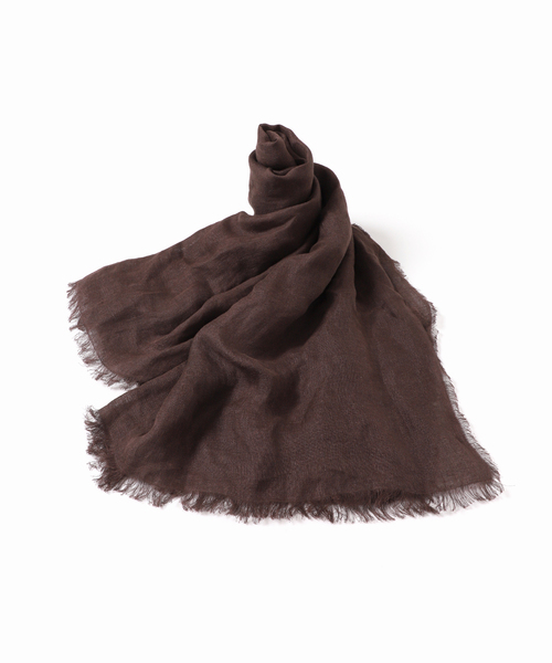 THROW(スロー)の「《NOBLE別注カラー・》THROW/スロー Light Linen Color Stole(ストール/ショール・レディース・ブラウン/ホワイト系その他/ベージュ・FREE)」の8枚目の写真