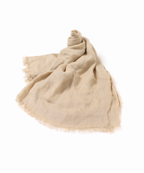 THROW(スロー)の「《NOBLE別注カラー・》THROW/スロー Light Linen Color Stole(ストール/ショール・レディース・ブラウン/ホワイト系その他/ベージュ・FREE)」の6枚目の写真