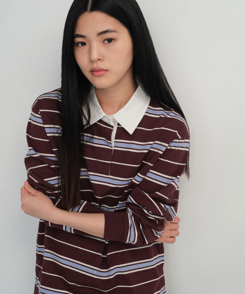 Wimenz Rilax Donald S‑type Raglan V‑shirt [burgundy] — женская рубашка raglan