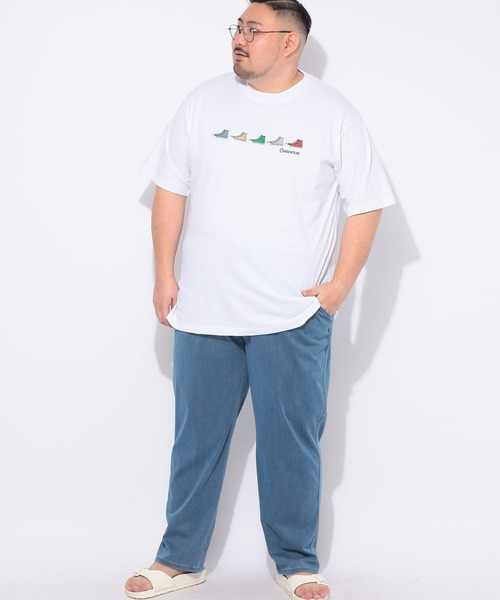 CONVERSE(コンバース)の「Tシャツ 半袖 メンズ 大きいサイズ シューズ刺繍 クルーネック カットソー CONVERSE (コンバース)(Tシャツ/カットソー・メンズ・ブラック/ホワイト・5L/4L/3L)」の13枚目の写真