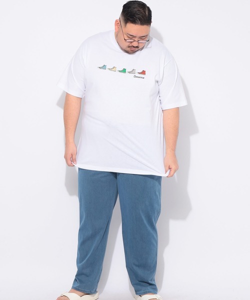 CONVERSE(コンバース)の「Tシャツ 半袖 メンズ 大きいサイズ シューズ刺繍 クルーネック カットソー CONVERSE (コンバース)(Tシャツ/カットソー・メンズ・ブラック/ホワイト・5L/4L/3L)」の14枚目の写真