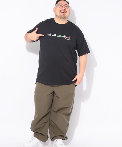 CONVERSE(コンバース)の「Tシャツ 半袖 メンズ 大きいサイズ シューズ刺繍 クルーネック カットソー CONVERSE (コンバース)(Tシャツ/カットソー・メンズ・ブラック/ホワイト・5L/4L/3L)」の20枚目の写真