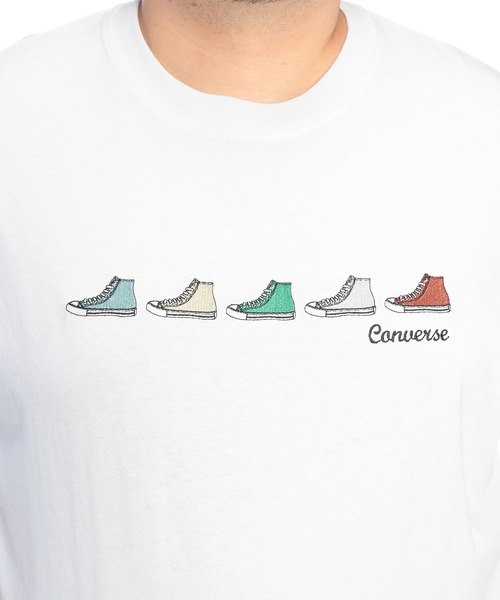 CONVERSE(コンバース)の「Tシャツ 半袖 メンズ 大きいサイズ シューズ刺繍 クルーネック カットソー CONVERSE (コンバース)(Tシャツ/カットソー・メンズ・ブラック/ホワイト・5L/4L/3L)」の21枚目の写真
