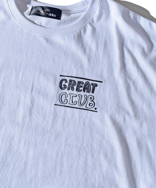 ALDIES（アールディーズ）の「Great Clue Big T / グレイトクルービッグT（Tシャツ/カットソー・メンズ・ブラック/ホワイト・FREE）」の4枚目の写真