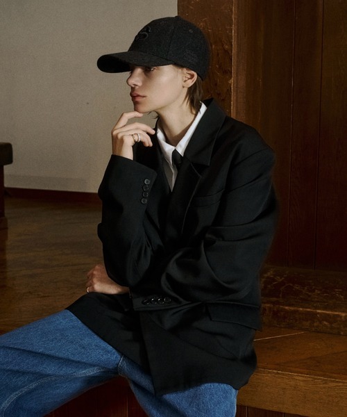 soerte(ソエルテ)の「Wool Blend Classic Baseball Cap/ウールブレンドクラシックベースボールキャップ(キャップ・メンズ・ボルドー/ブラック/グレー/ブラウン・FREE)」の5枚目の写真