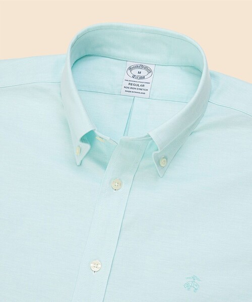 BROOKS BROTHERS(ブルックスブラザーズ)の「ストレッチオックスフォード GFロゴ シーズナルカラー ショートスリーブカジュアルシャツ Regular Fit(シャツ/ブラウス・メンズ・ライトグリーン/ライトピンク/ブルーグリーン/ライトイエロー・LARGE/MEDIUM/X-LARGE/SMALL)」の5枚目の写真