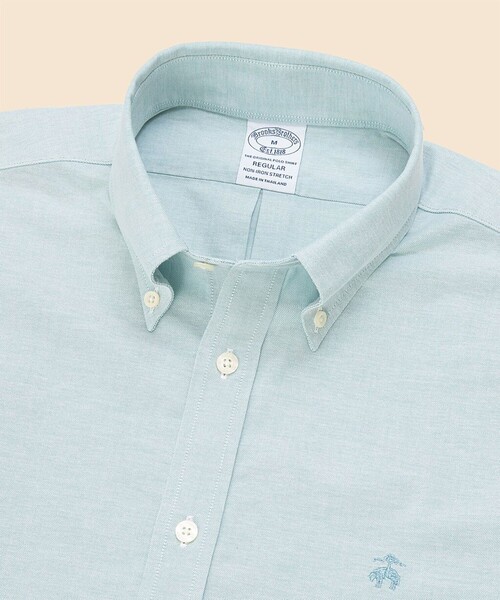 BROOKS BROTHERS(ブルックスブラザーズ)の「ストレッチオックスフォード GFロゴ シーズナルカラー ショートスリーブカジュアルシャツ Regular Fit(シャツ/ブラウス・メンズ・ライトグリーン/ライトピンク/ブルーグリーン/ライトイエロー・LARGE/MEDIUM/X-LARGE/SMALL)」の7枚目の写真