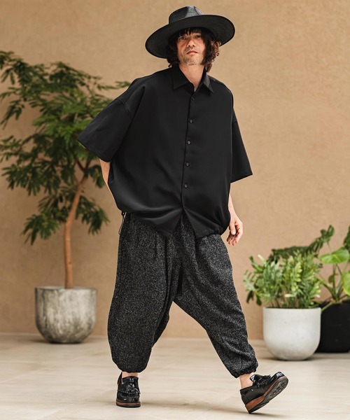 CAMBIO(カンビオ)の「mhs2629- Polyester Tropical Short Sleeve Shirts トロピカルシャツ(S65026cmb)(シャツ/ブラウス・メンズ・キナリ/ブラック/ブルー/グレー・M/S/L)」の20枚目の写真